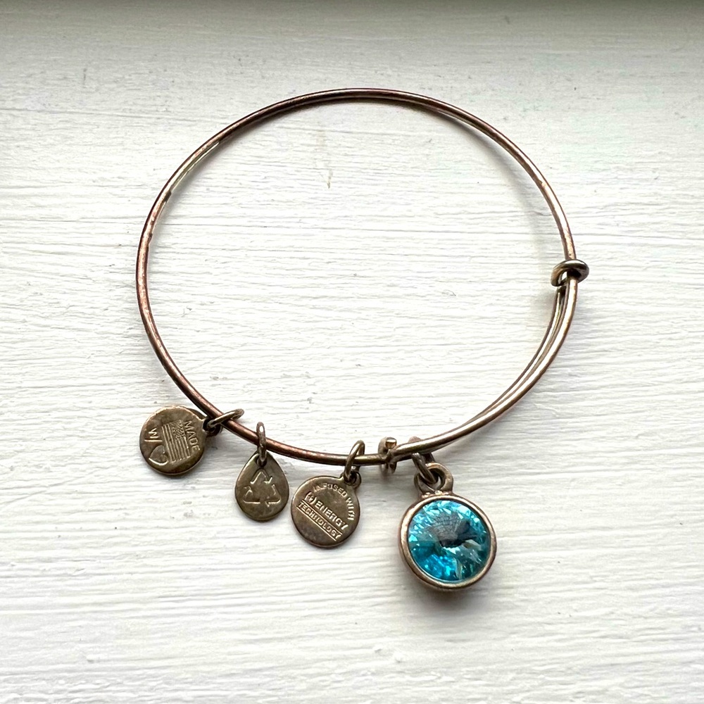 Alex & Ani Aquamarine Gem Bracelet